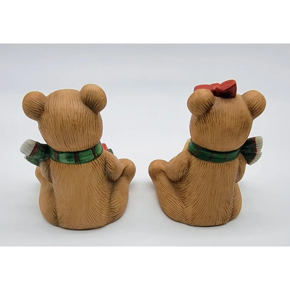 Homco Teddy Bear Figurines Christmas W/ Train and Doll 5560